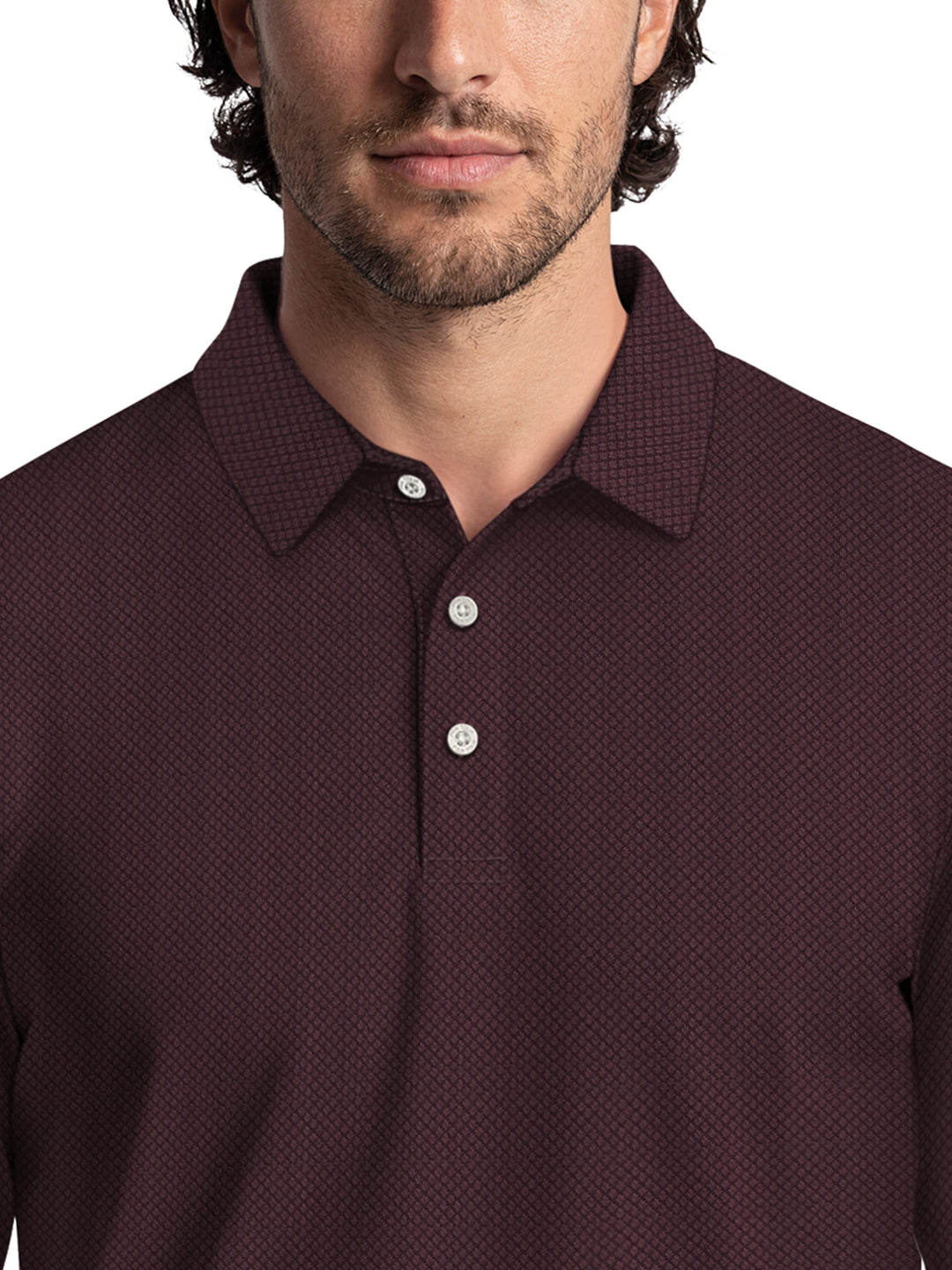 Men's Mini Diamond Jacquard Polo