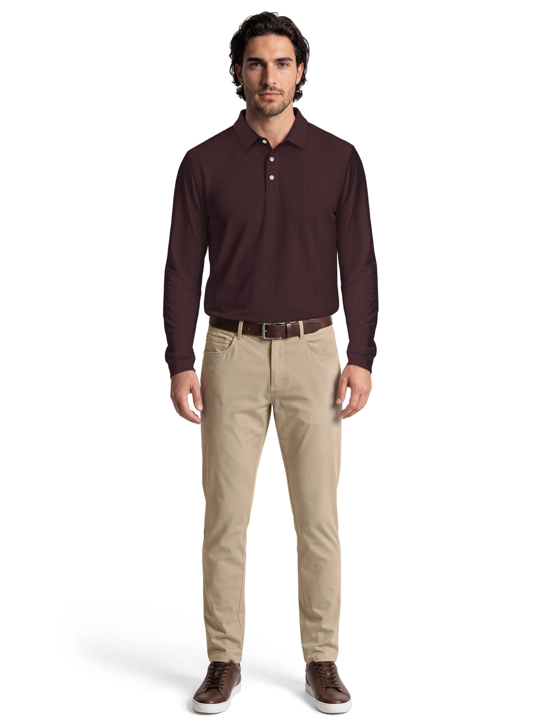 Men's Mini Diamond Jacquard Polo