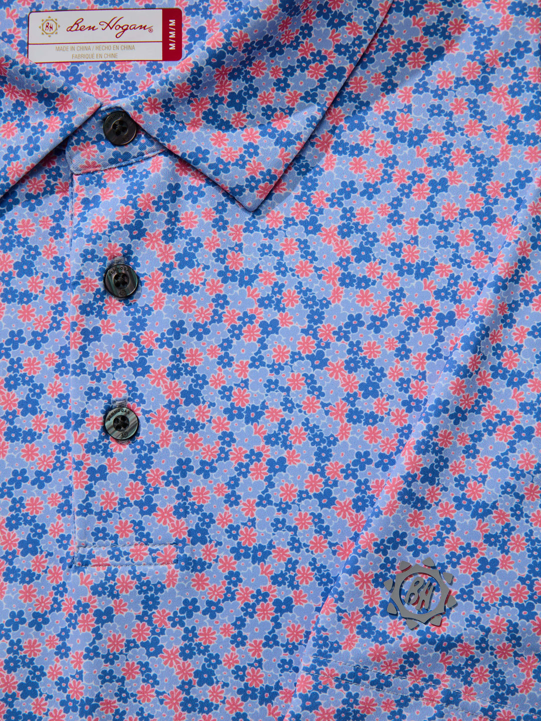 Men's Mini Floral Print Golf Polo