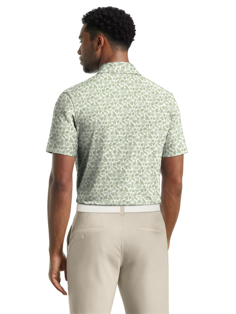 Men's Mini Foliage Heather Printed Polo