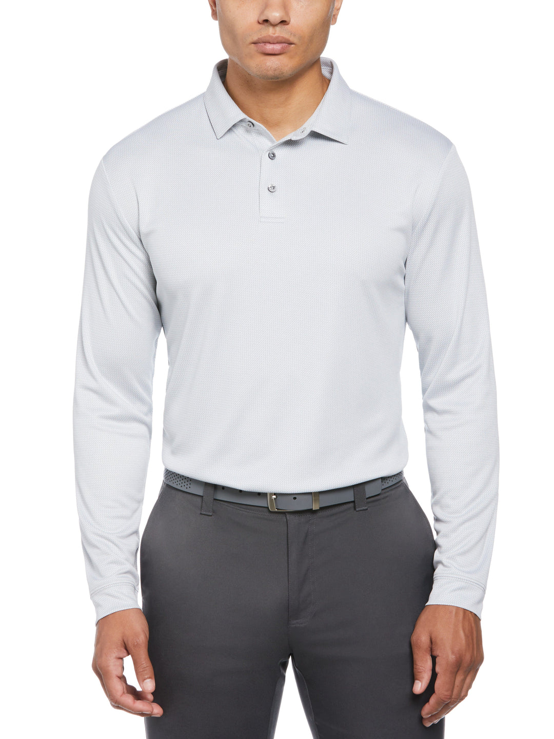 Mini Jacquard Golf Polo (Quarry) 