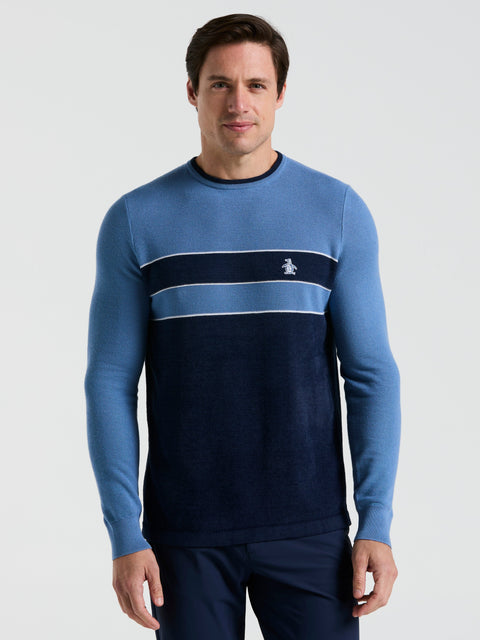 Men's Mixed Media Golf Sweater