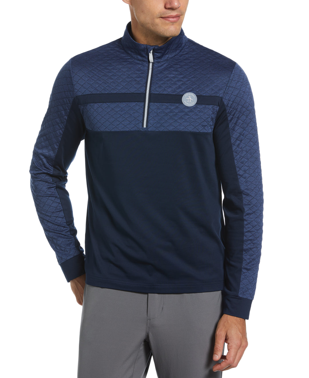 Mixed Media 1/4 Zip Pullover (Black Iris) 