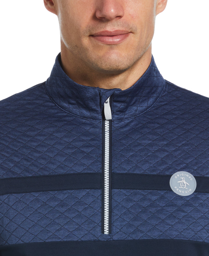 Mixed Media 1/4 Zip Pullover (Black Iris) 