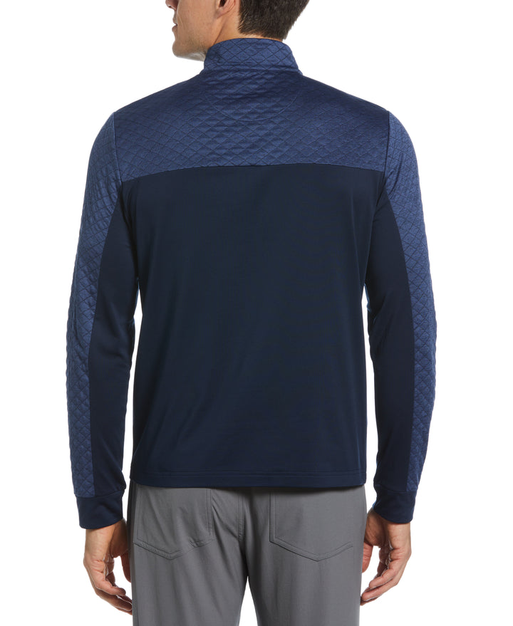 Mixed Media 1/4 Zip Pullover (Black Iris) 