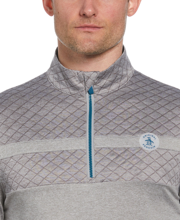 Mixed Media 1/4 Zip Pullover (Quarry Heather) 