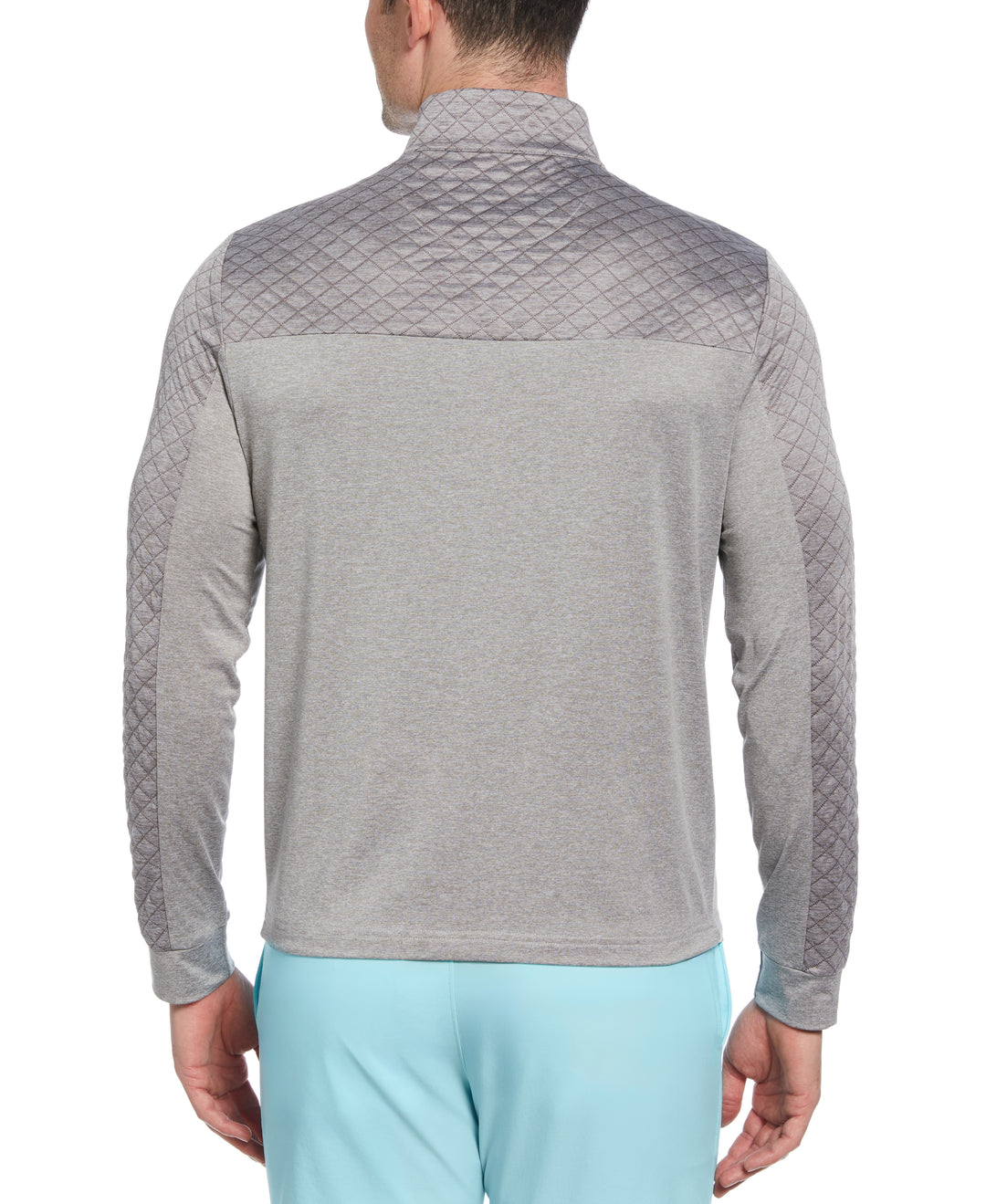 Mixed Media 1/4 Zip Pullover (Quarry Heather) 