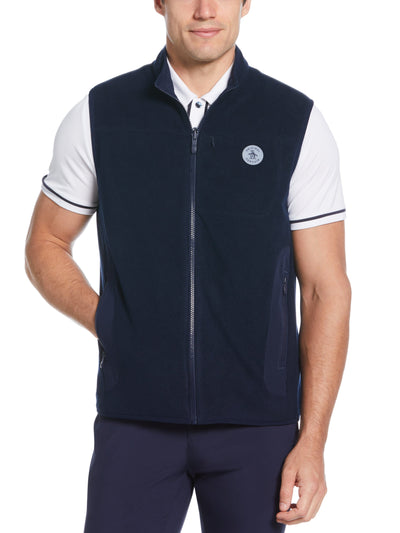 Men's Mixed Media Reversible Fleece Vest