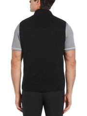 Mixed Media Reversible Fleece Vest (Caviar) 