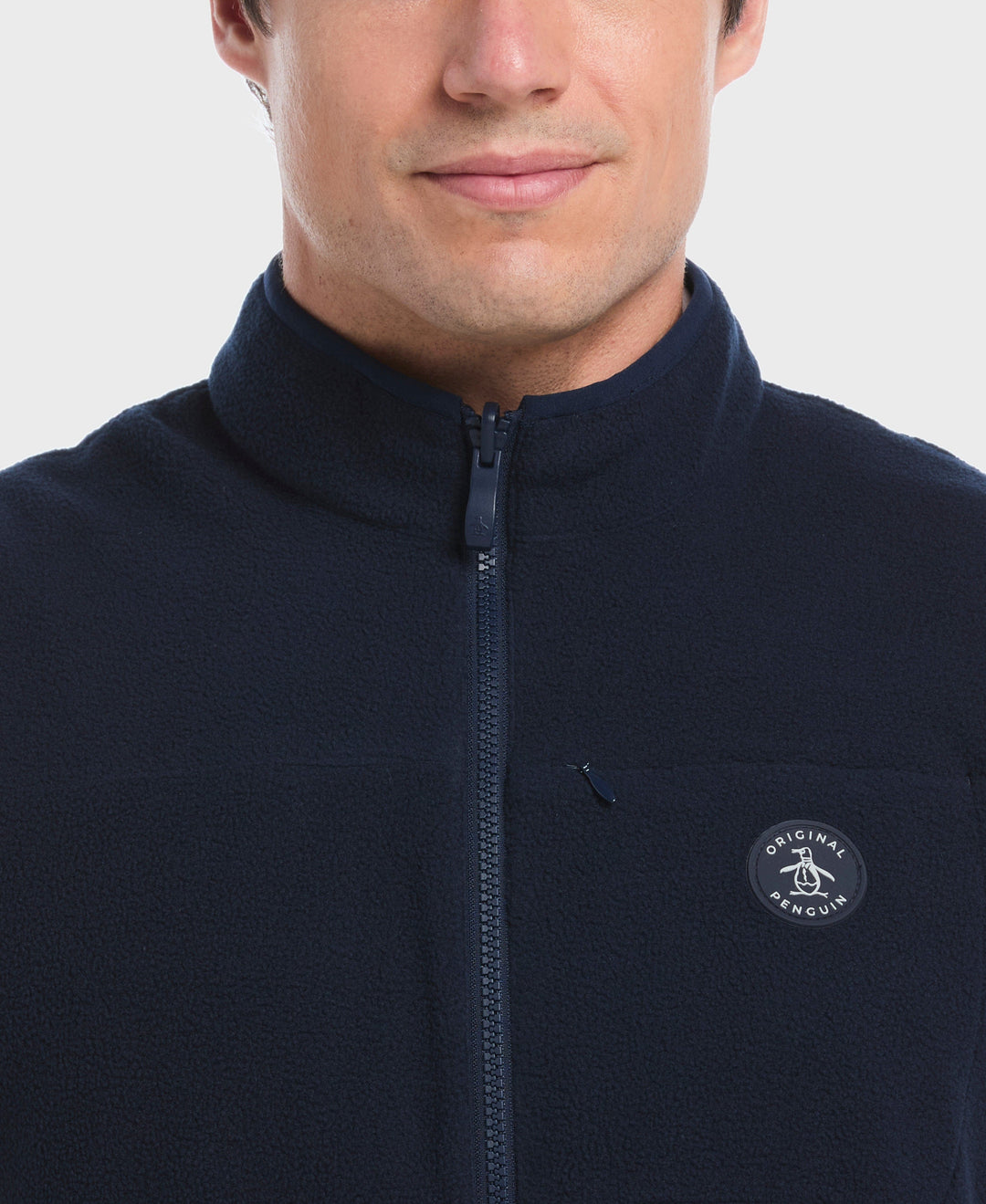 Mixed Media Reversible Fleece Vest (Black Iris) 