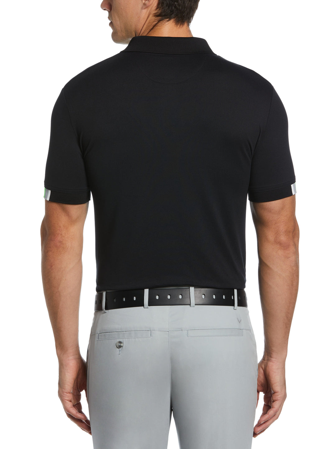 Multi-Color Floppy Disk Print Golf Polo (Caviar) 