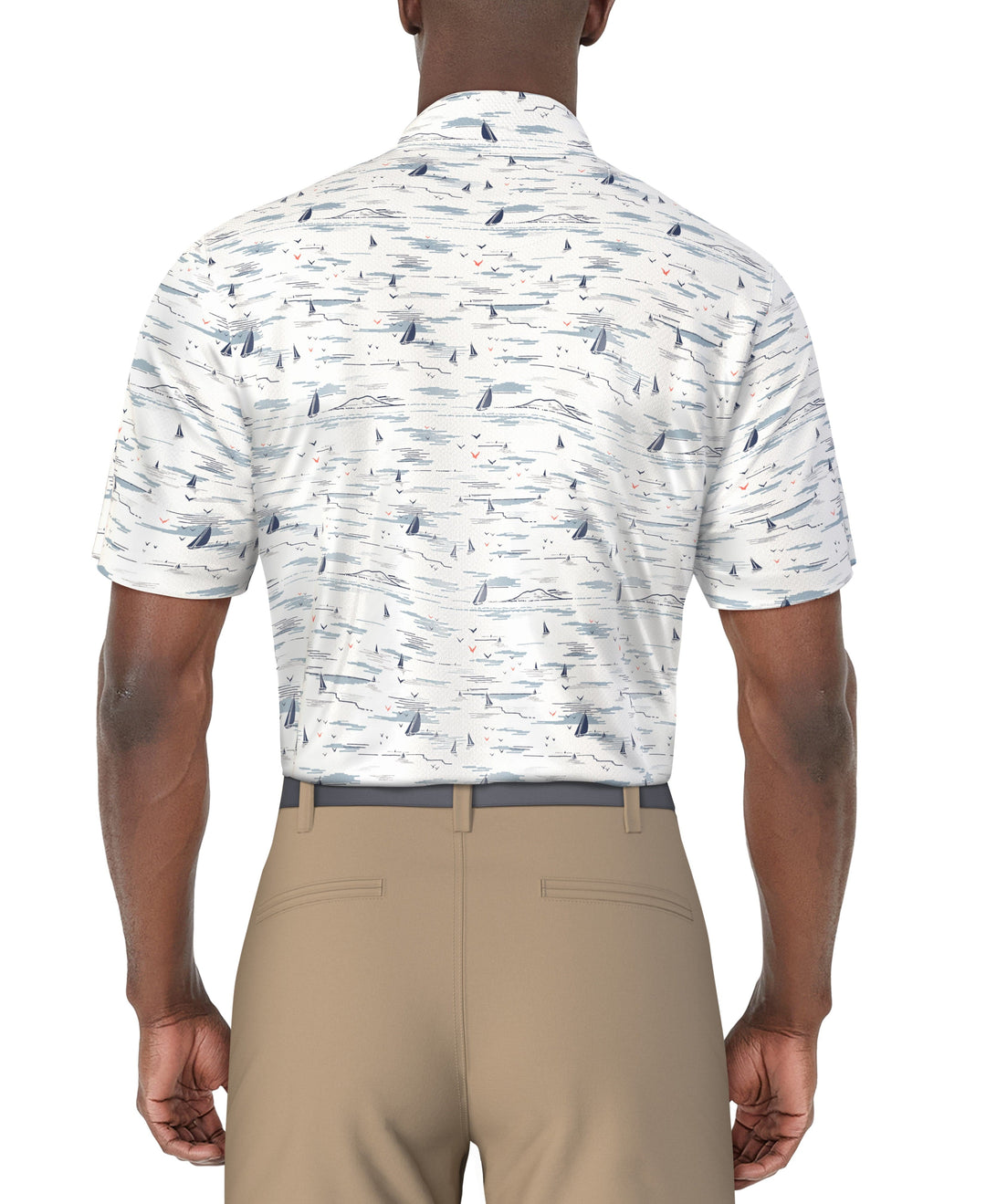 SS Nautical Print Polo (Bright White) 