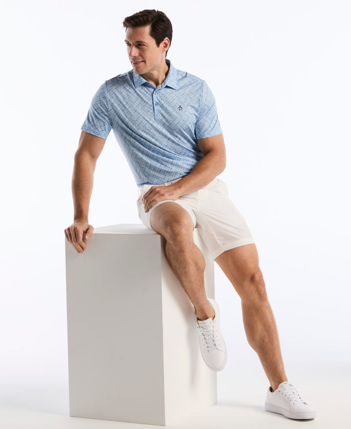Neo Abstract Geo Golf Polo (Blissful Blue) 