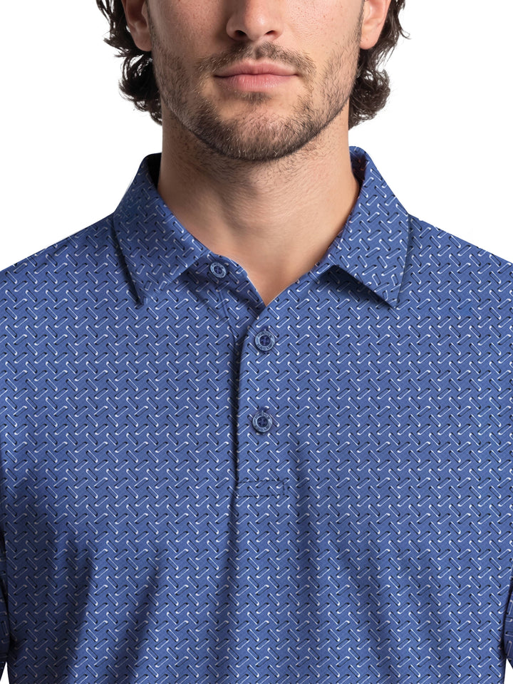 Men's Novelty Argyle Print Polo