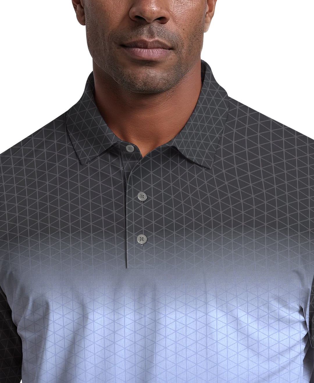 Ombre Architecture Road Map Golf Polo (Iron Gate) 