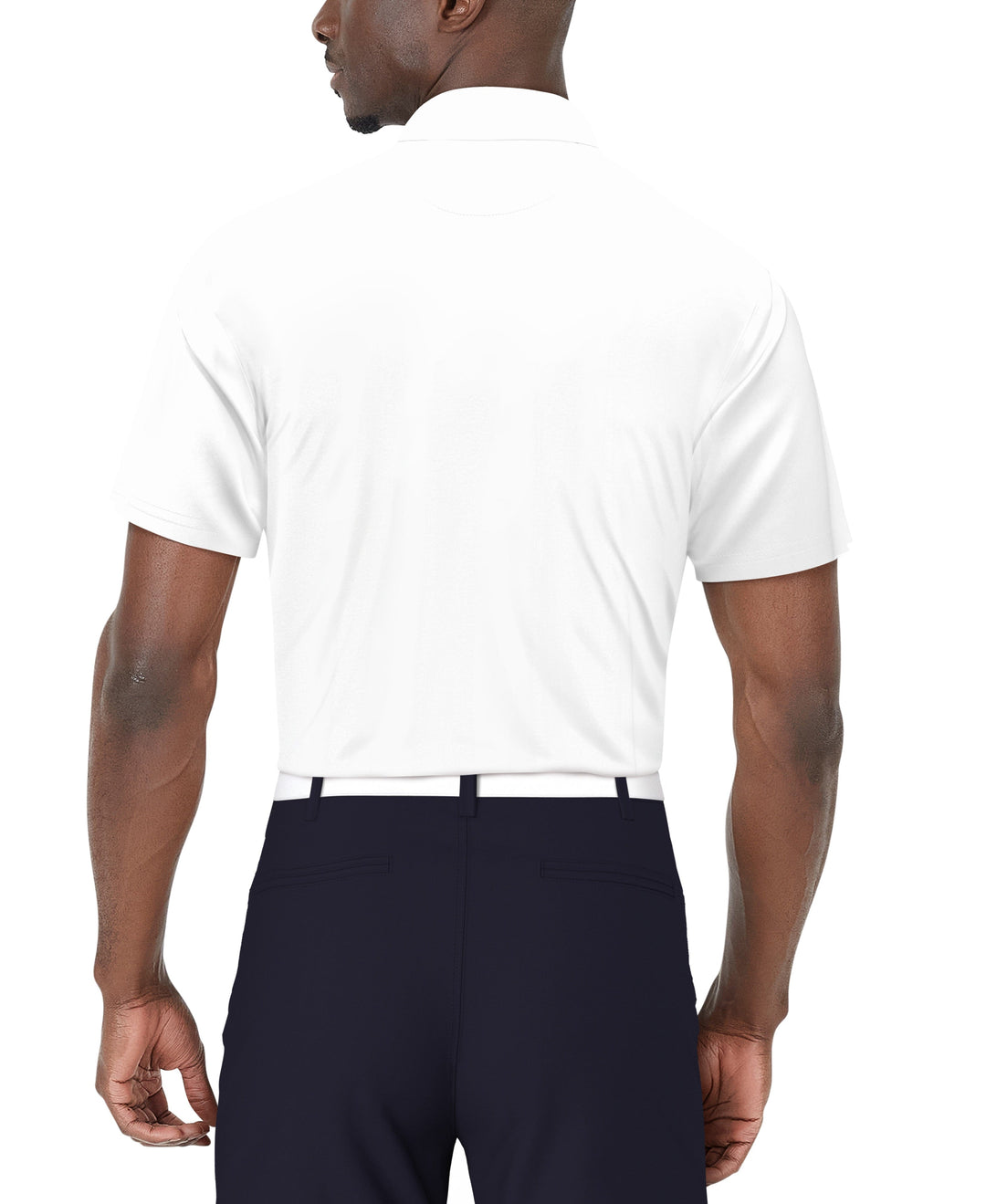 SS Ombre Geo Print Polo (Bright White) 