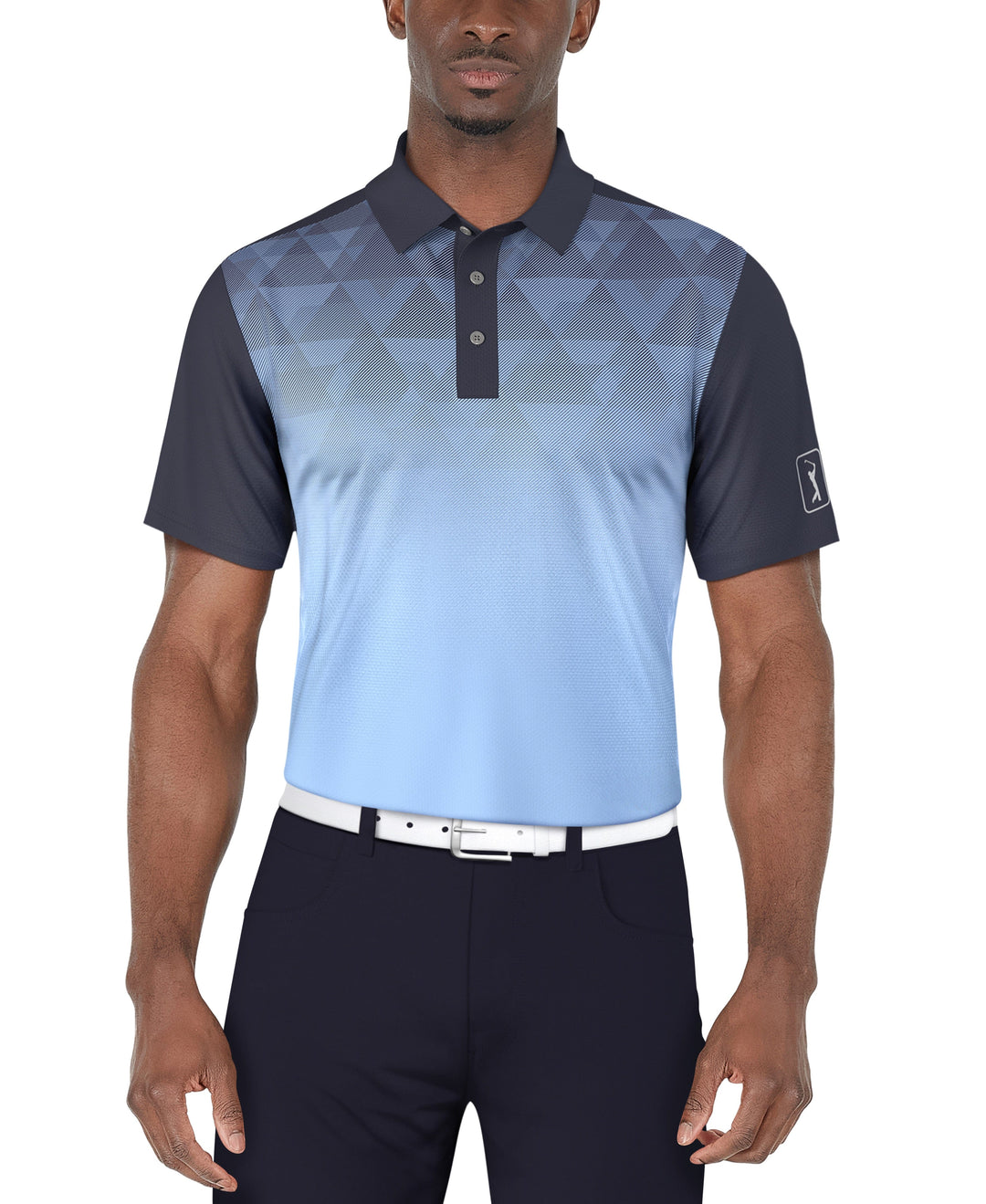 SS Ombre Geo Print Polo (Peacoat) 