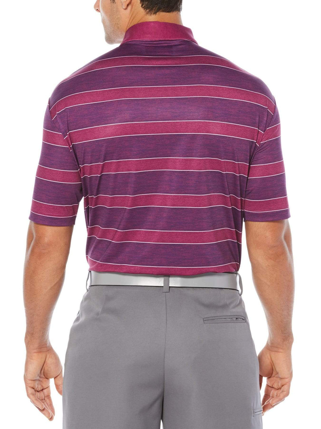 Men's Opti-Dri Heathered Rugby Stripe Polo