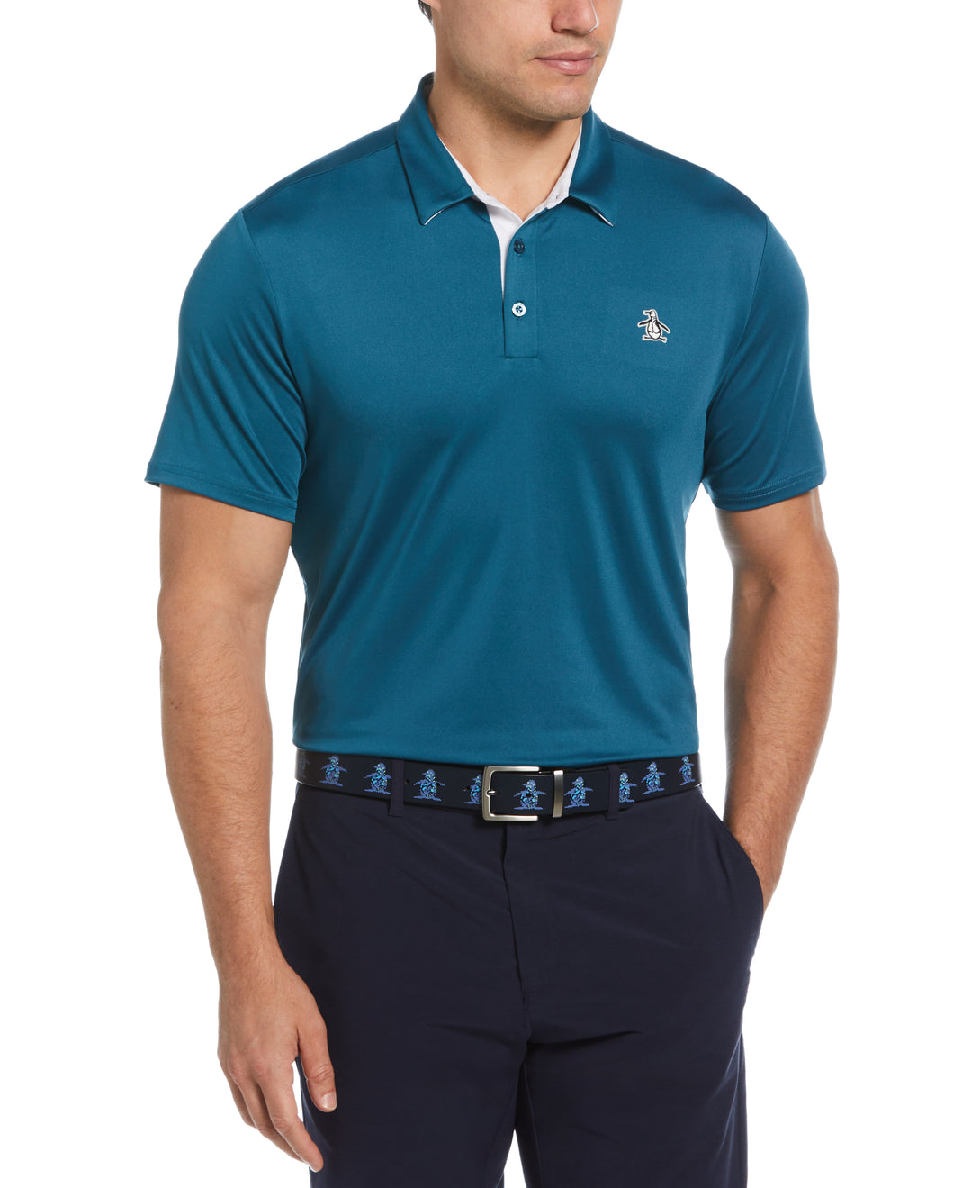 Original Block Design Short Sleeve Golf Polo Shirt (Corsair) 
