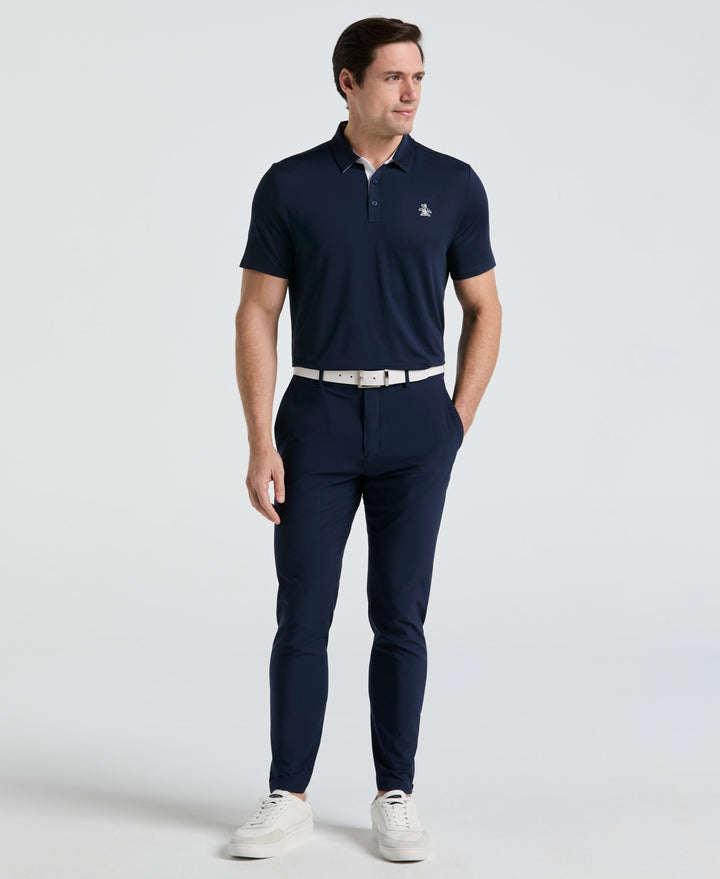 Original Block Design Short Sleeve Golf Polo Shirt (Black Iris) 