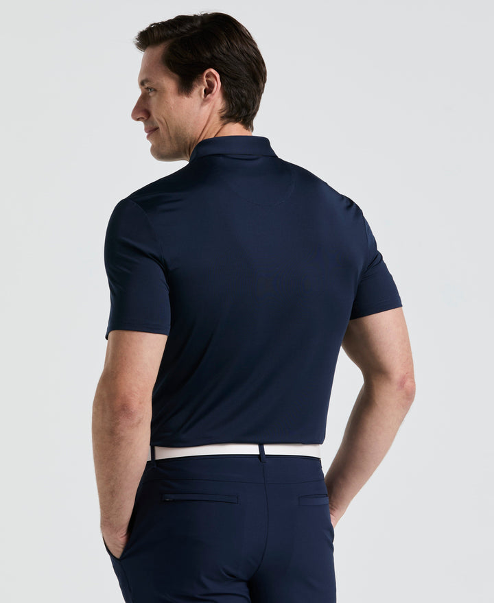 Original Block Design Short Sleeve Golf Polo Shirt (Black Iris) 