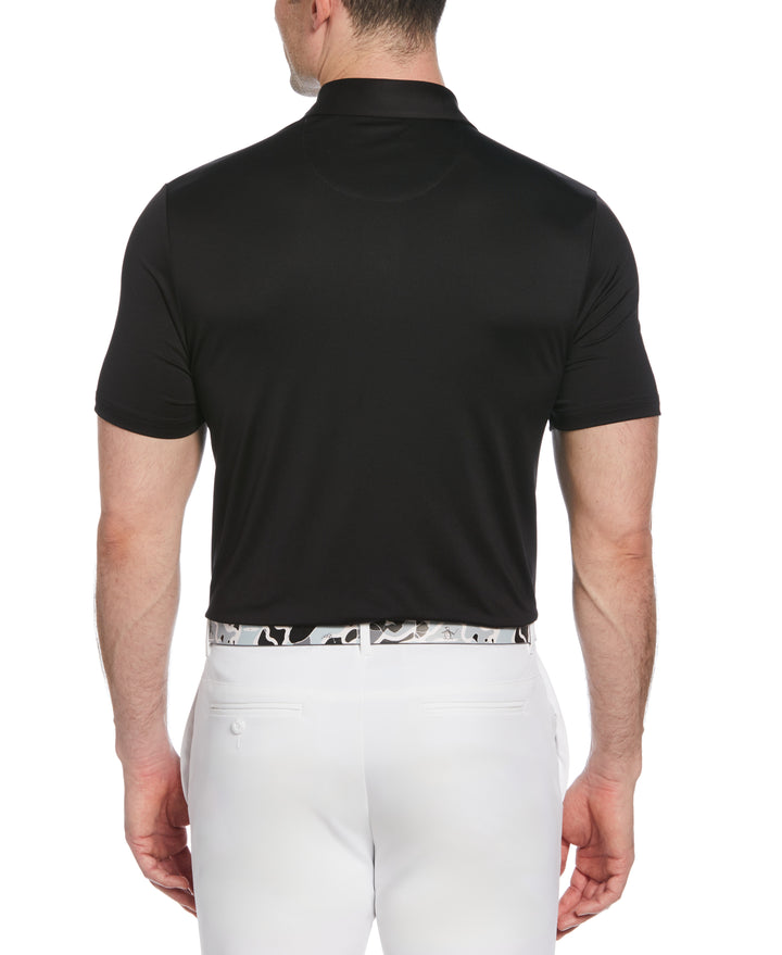 Original Block Design Short Sleeve Golf Polo Shirt (Caviar) 