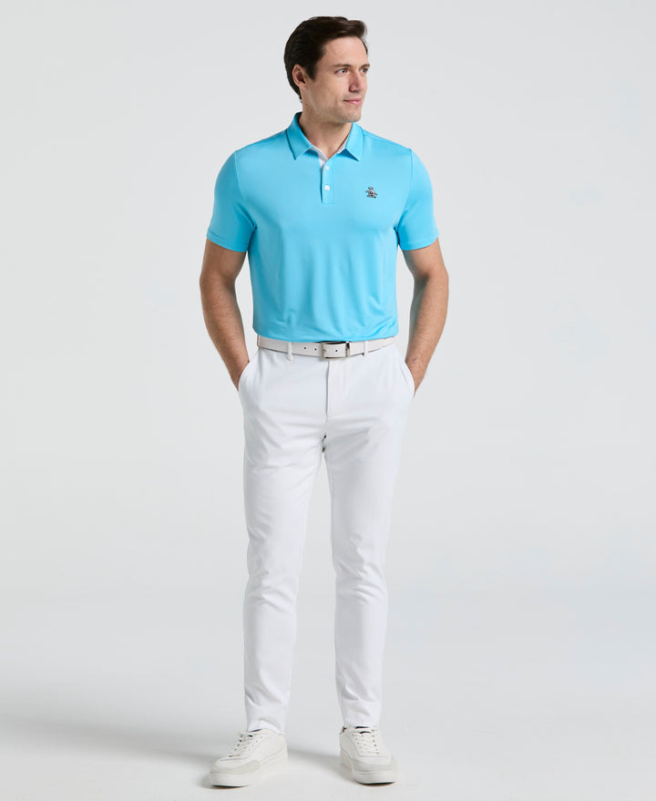 Original Block Design Short Sleeve Golf Polo Shirt (Aquarius) 