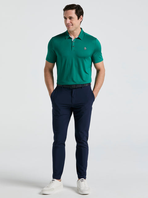 Original Block Design Short Sleeve Golf Polo Shirt (Galapagos Green) 