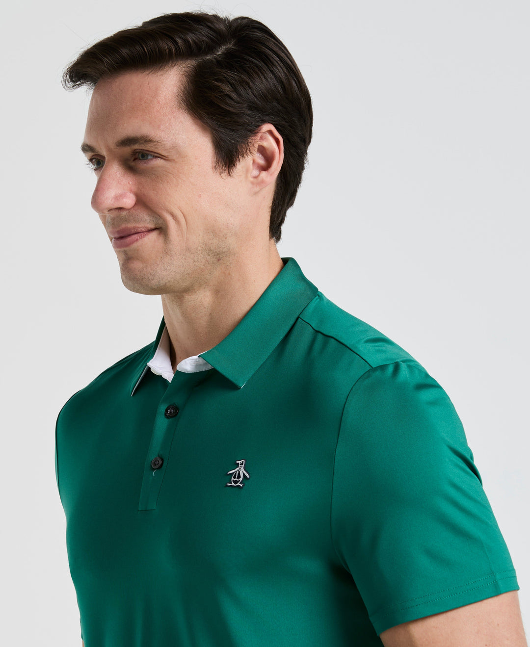 Original Block Design Short Sleeve Golf Polo Shirt (Galapagos Green) 