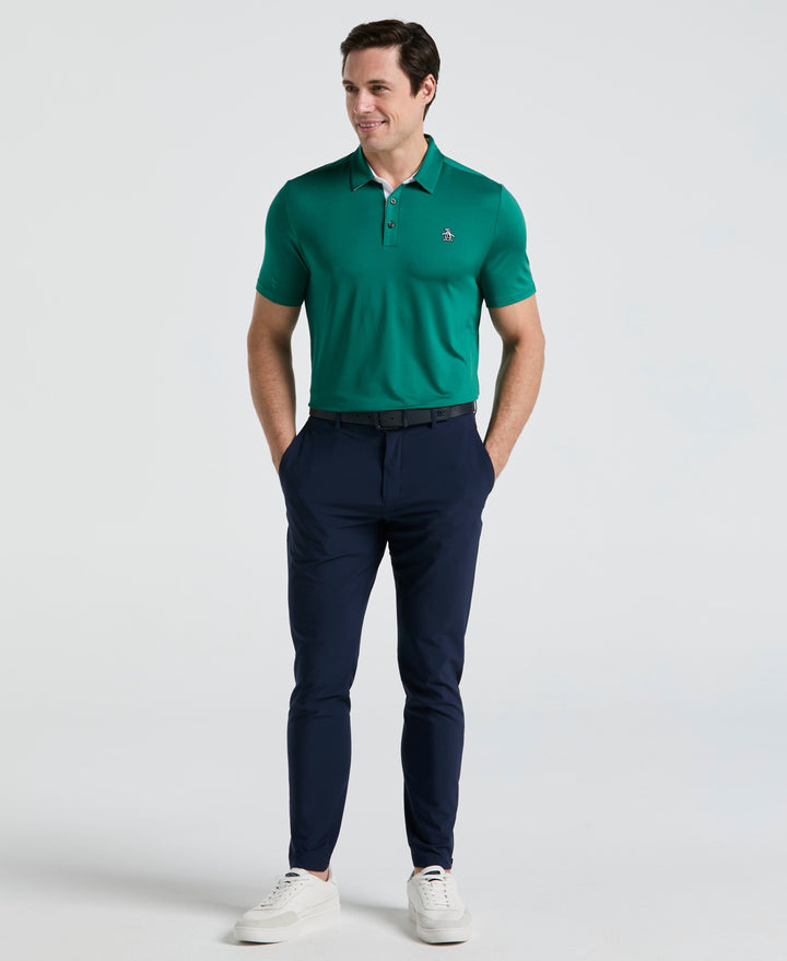 Original Block Design Short Sleeve Golf Polo Shirt (Galapagos Green) 