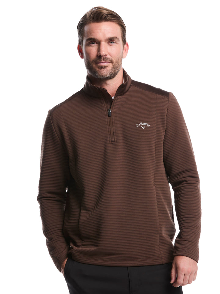 Ottoman Quarter Zip Golf Base Layer (Hot Fudge) 