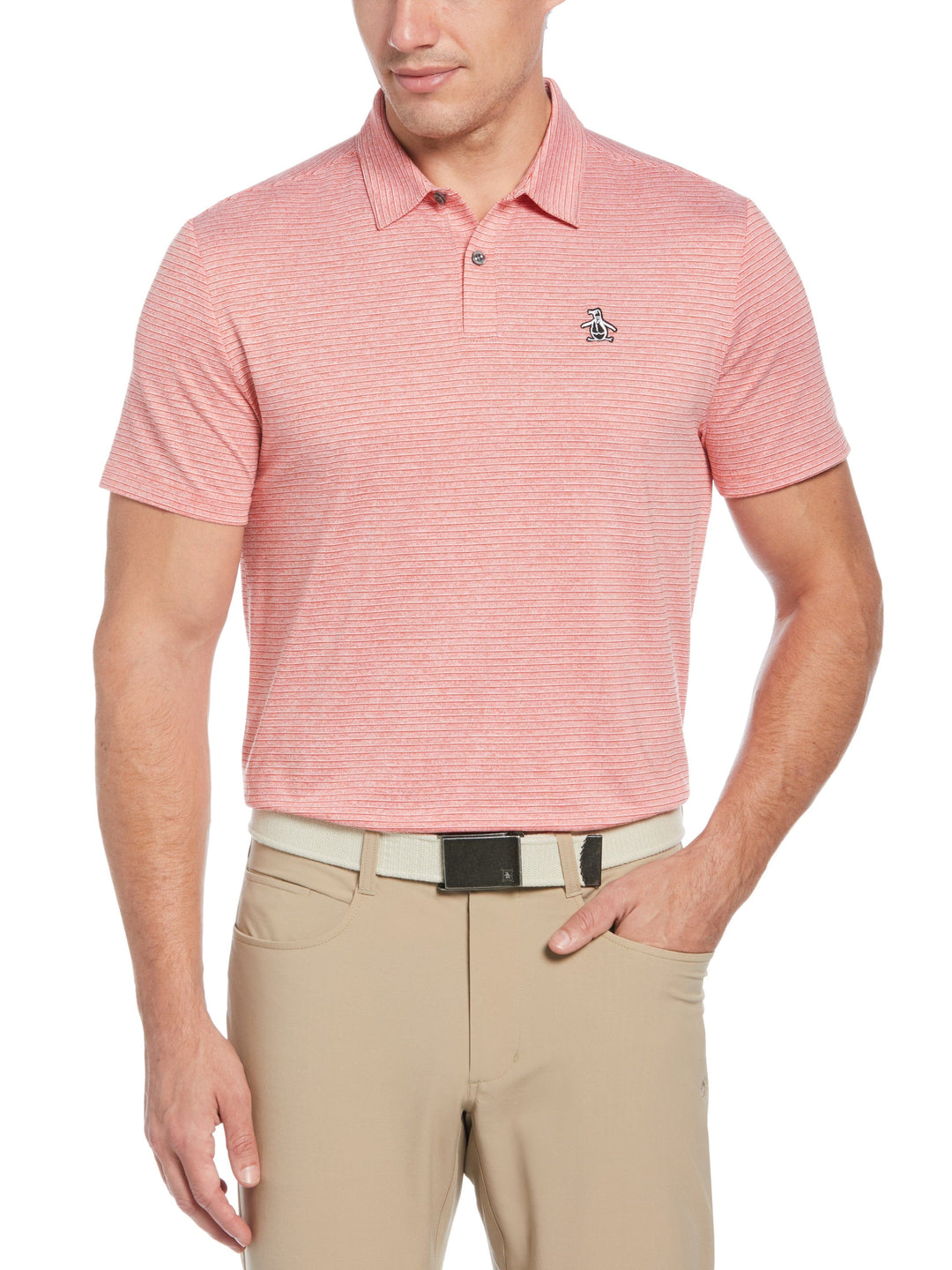 Men's Oxford Fine Stripe Golf Polo
