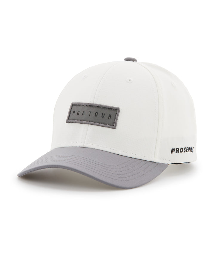 PGA Tour 3D Embroidery Stretch Fit Cap (Bright White) 
