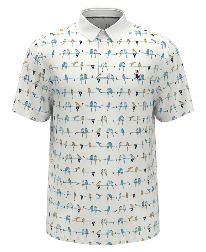 Parrot's Club Print Polo (Bright White) 