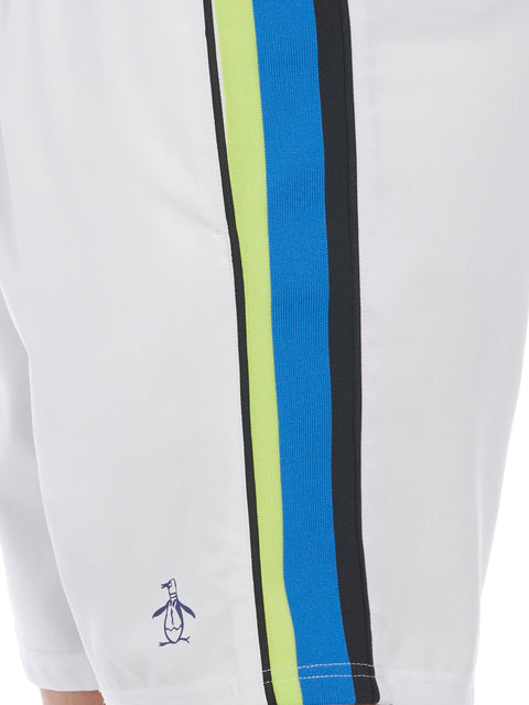 Men's Performance Mixed Media Tennis Shorts (Bright White) 