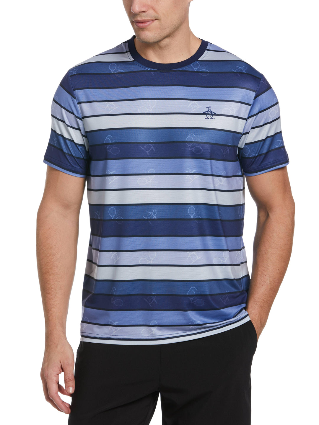 Performance Resort Stripe Tennis Tee (Astral Night) 