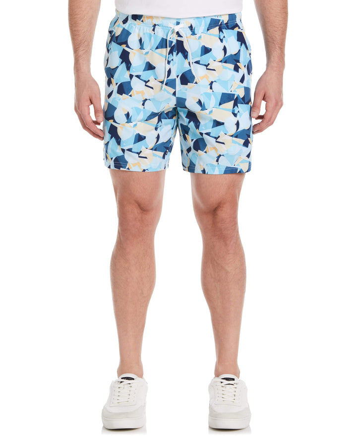 Performance Tennis Ball Print 7" Short (Bright White) 