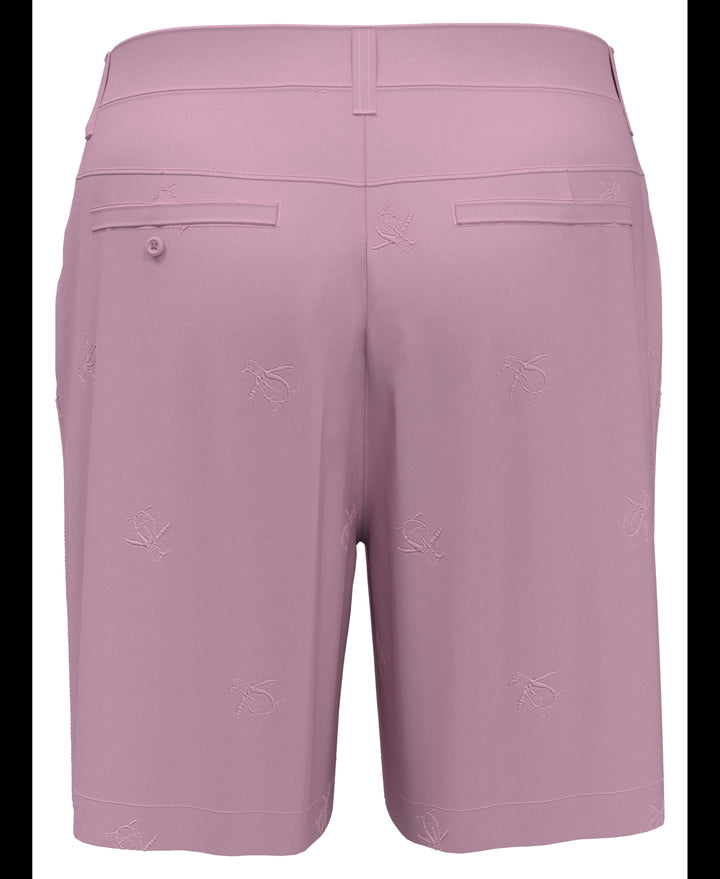 Pete Embroidered Flat Front Golf Shorts (Gelato Pink) 
