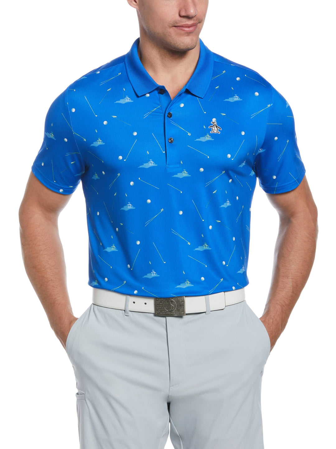 Men's Pete on the Green Print Golf Polo