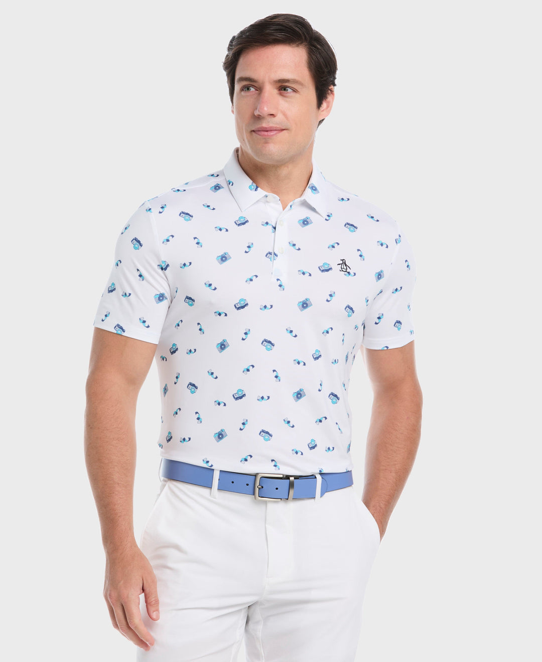 Pete's Camera Golf Polo (Bright White) 