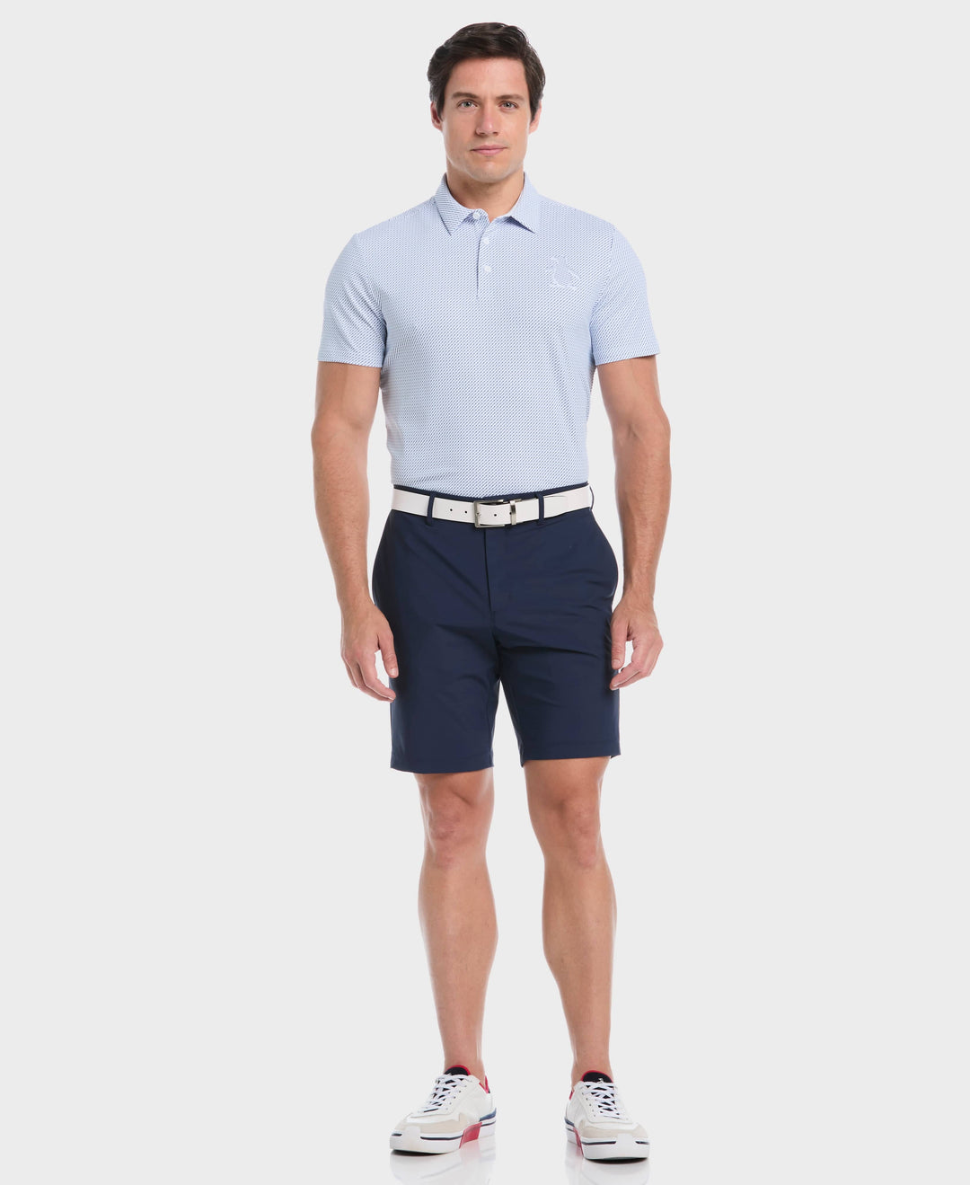 3D Pete's Novelty Print Golf Polo (Bright White) 