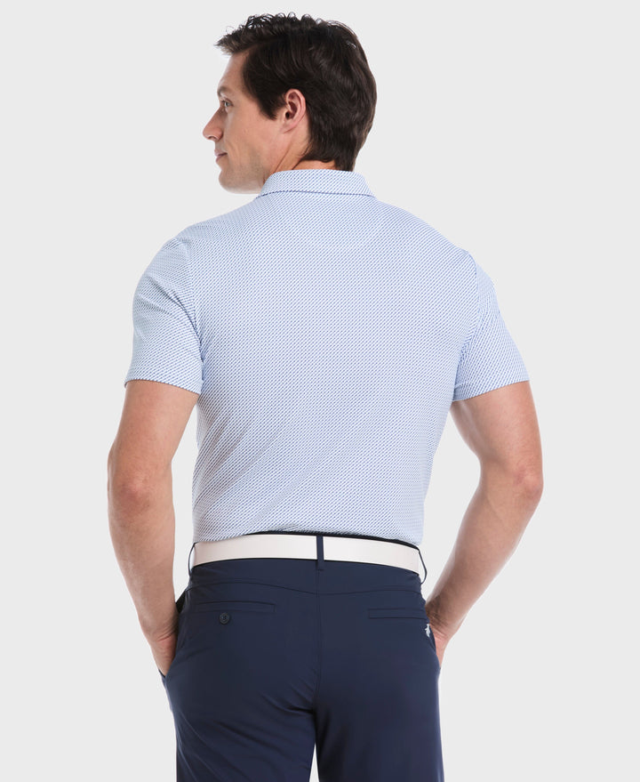 3D Pete's Novelty Print Golf Polo (Bright White) 