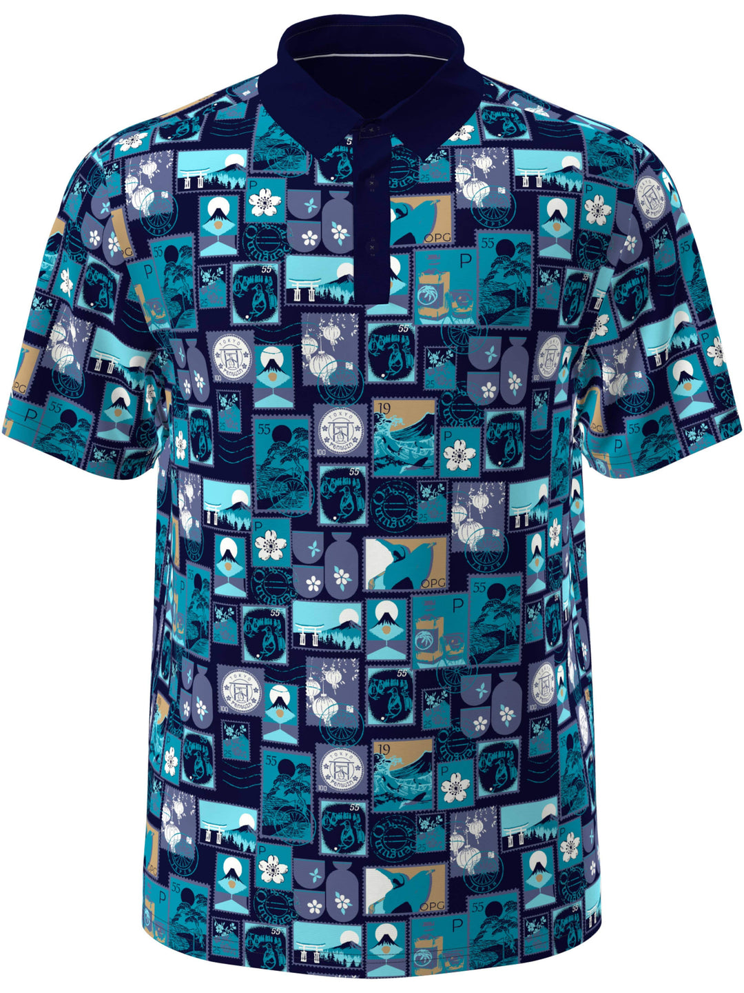 Men's Petes Stamp Print Polo