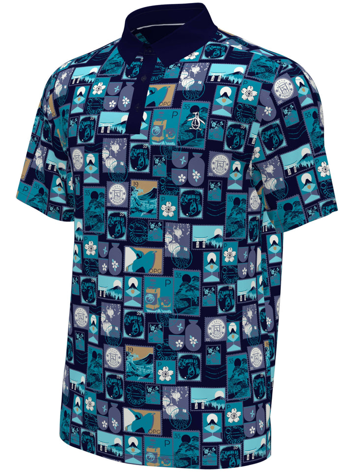 Men's Petes Stamp Print Polo