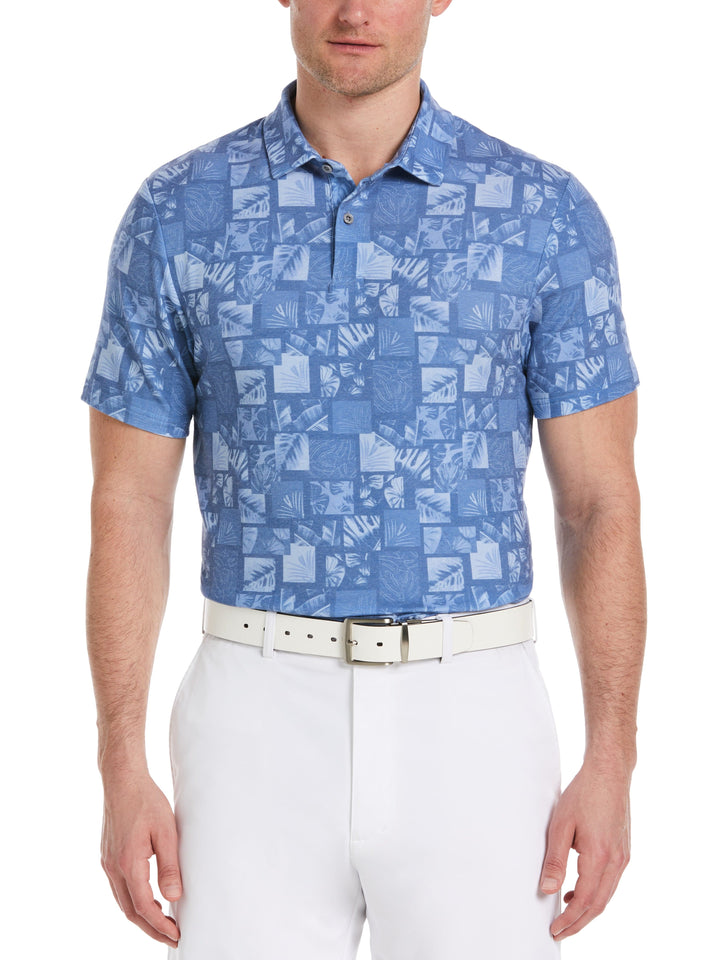 Men's Photoreal Tropical Print Golf Polo