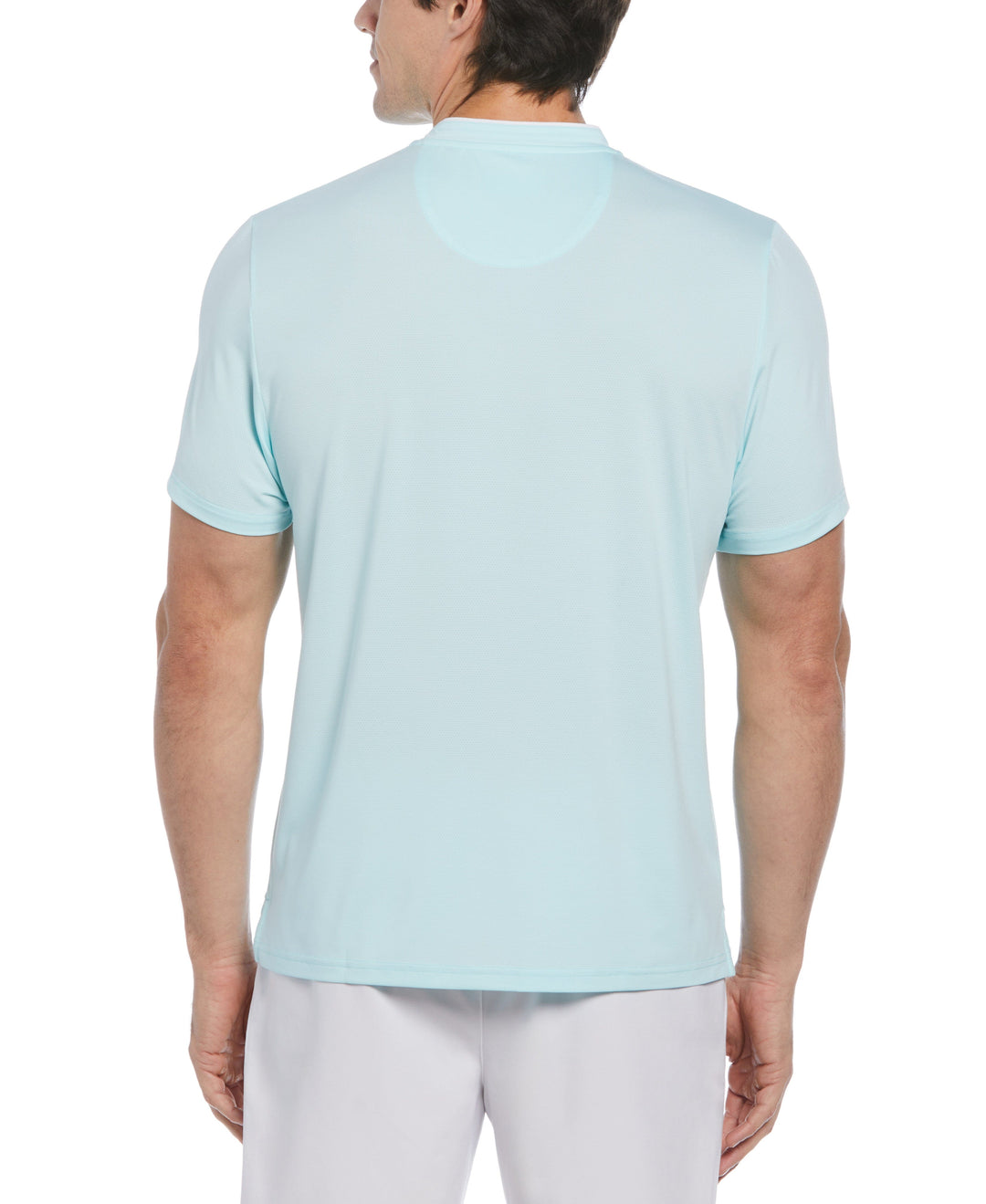Piped Blade Collar Performance Short Sleeve Tennis Polo Shirt (Tanager Turquoise) 