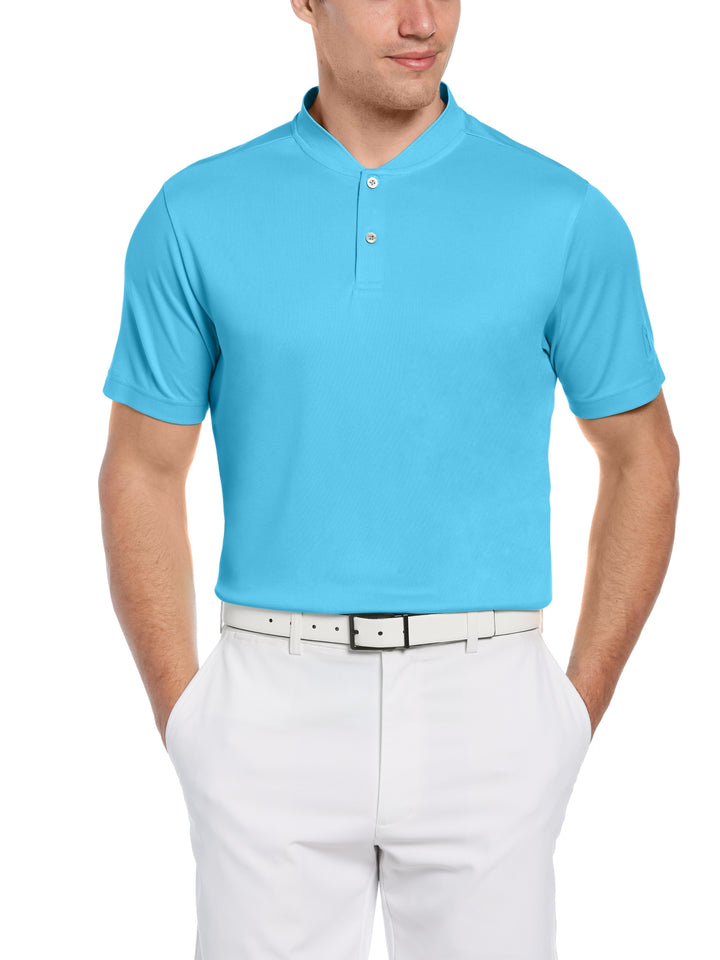 Men's Pique Polo with Casual Collar (Blue Blossom)