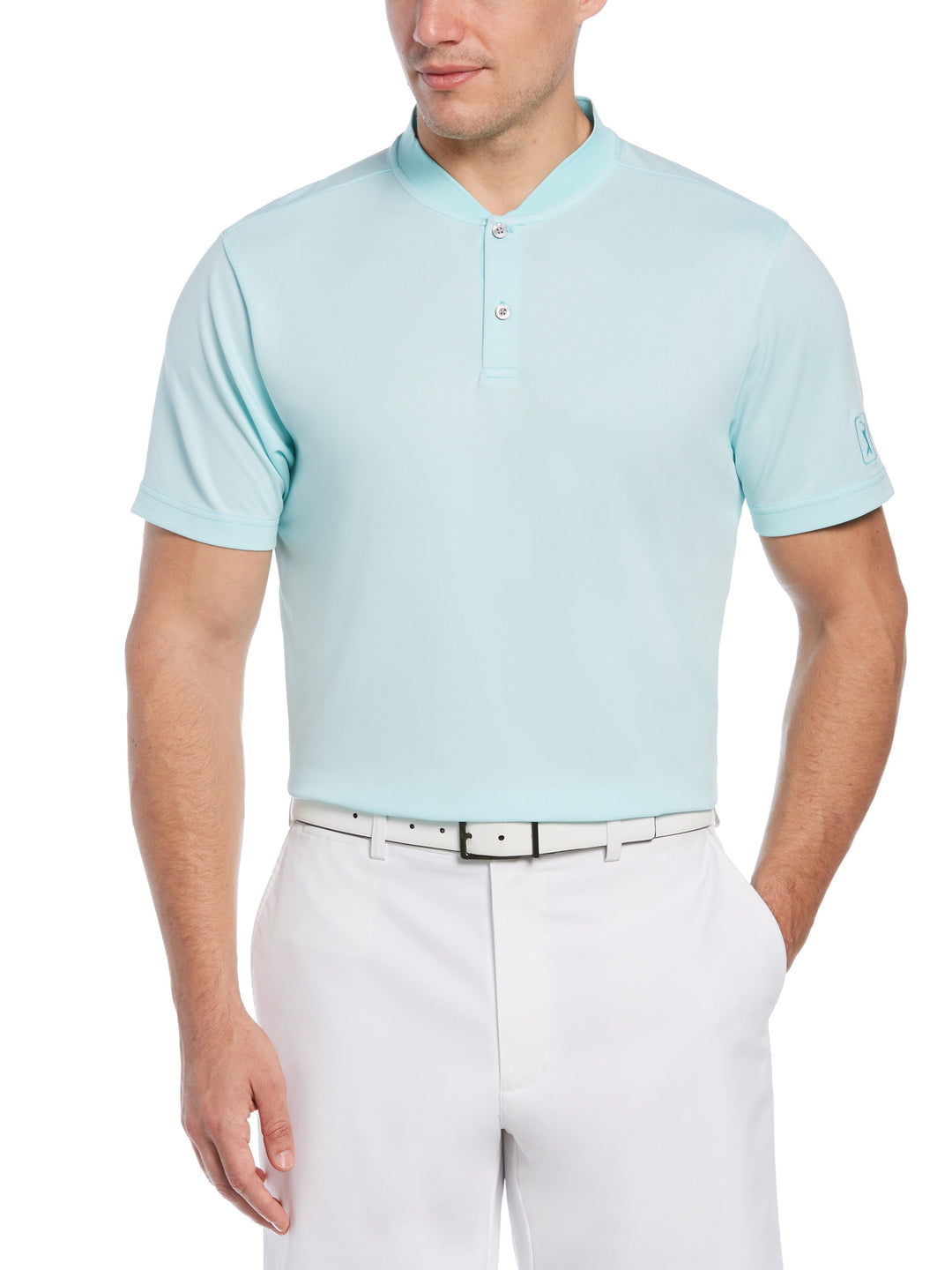 Men's Pique Polo with Casual Collar (Tanager Turquois)
