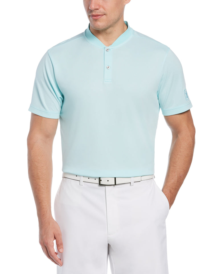 Men's Pique Polo with Casual Collar (Tanager Turquois)