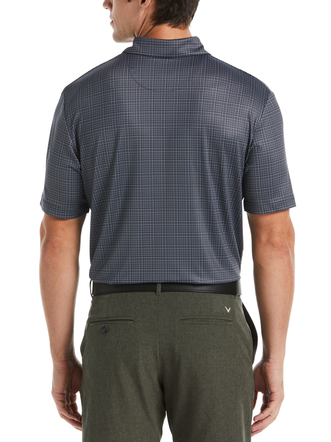 Plaid Golf Polo (Caviar) 